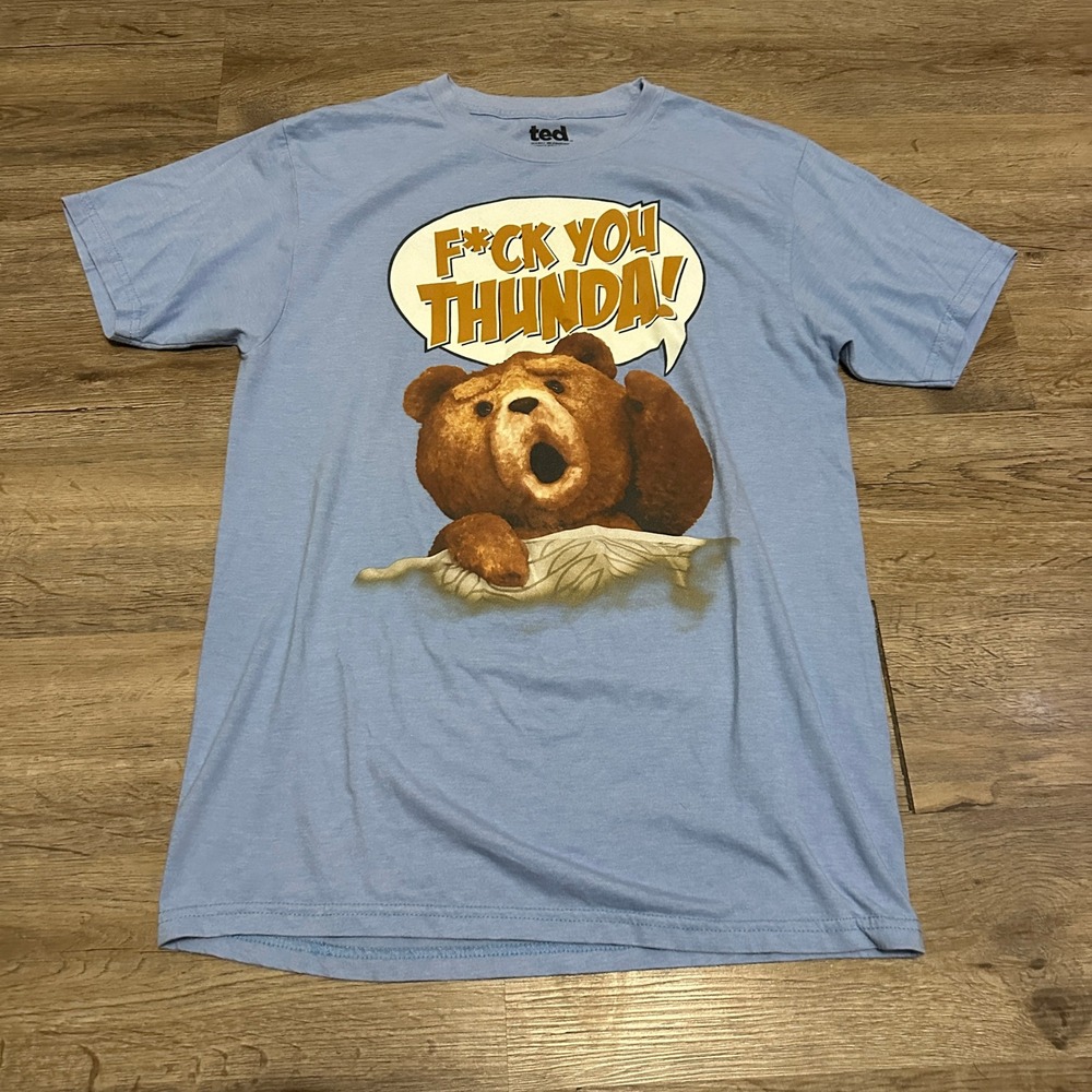 Ted Movie Ripple Junction Shirt‎ Mens M Blue F*ck You Thunda Graphic Tee 2012